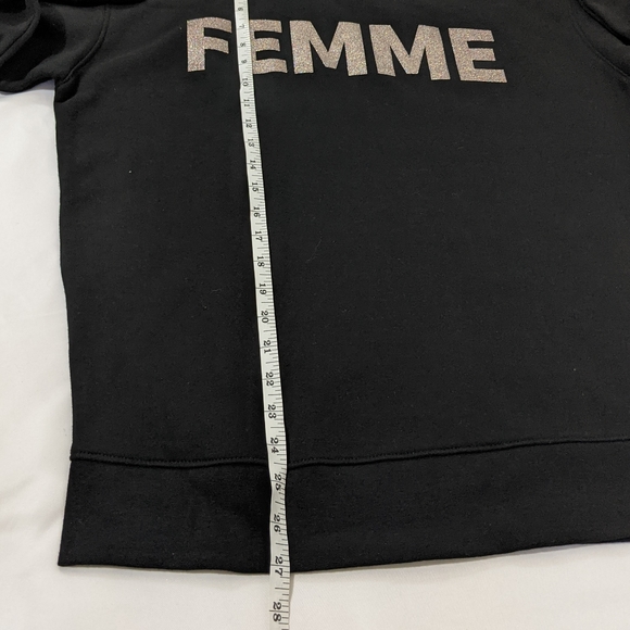 NWT Betsey Johnson Glitter Femme Sweatshirt - Picture 5 of 8